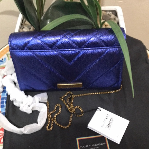 - Kurt Geiger London Extra Mini Kensington Metallic Bronze Hardware Crossb… - Picture 3 of 17